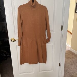 MarlaWynne Warm Brown Long Sleeve Dress